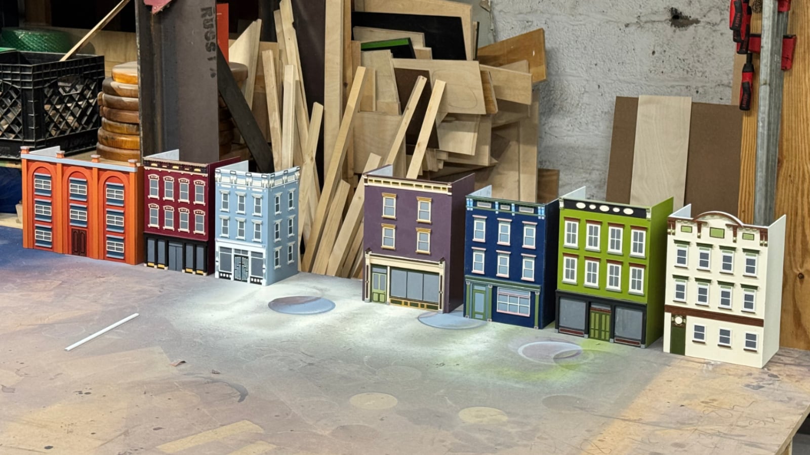 Over-the-Rhine facades for the Christmas train village