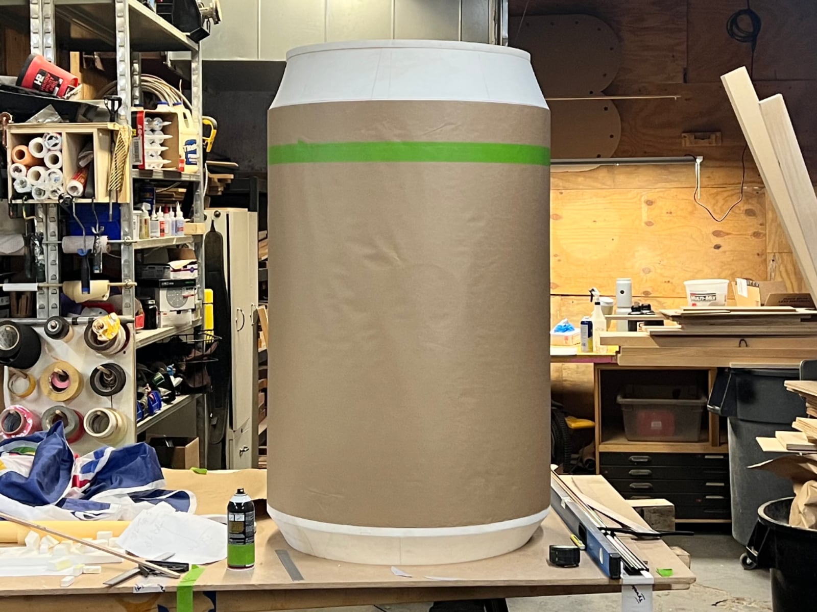 Foam body under construction