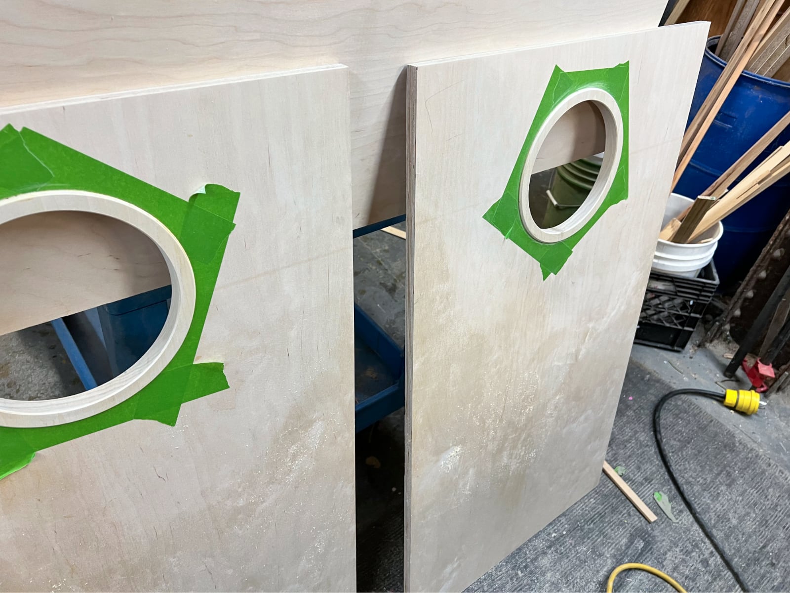 Custom poplar grommet, proud of the face and flush behind