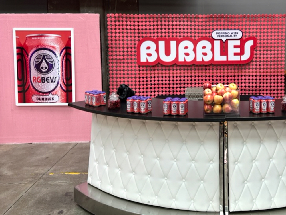 Bubbles brand display wall